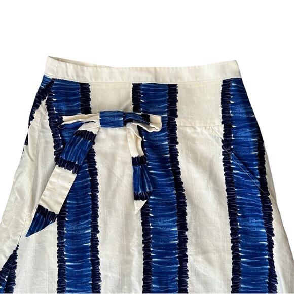Dorothee Schumacher Women’s Vintage High Waist Blue White Striped Printed Skirt - Picture 2 of 9